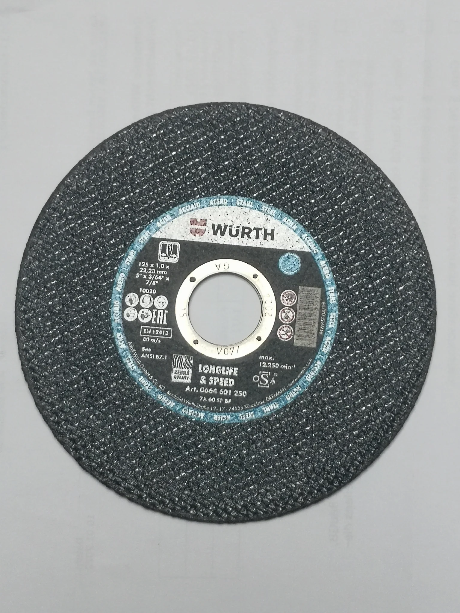 Würth Trennscheiben 125 mm x 1 mm für Metall im 3er-Pack